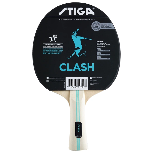 Ракетка для настільного тенісу Stiga Clash Hobby FL (1210-5718-01) - Фото 1 Ракетка для настільного тенісу Stiga Clash Hobby FL (1210-5718-01) - зображення 1