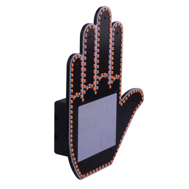 Світлодіодна рука на заднє скло автомобіля LED Hand з дистанційним пультом Black - зображення 6