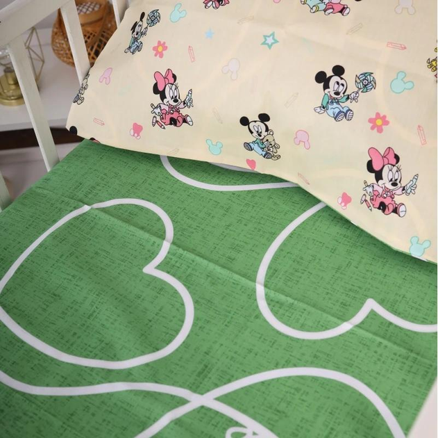 Акція на Простирадло MirSon Бязь 20-0043 Green Mikey Mouse 180x220 см від Rozetka