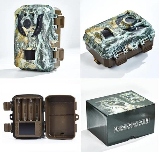Фотопастка міні камера Outdoor mini DL005 16Мп з дисплеєм 2 дюйми PIR датчик руху нічна зйомка кут огляду 120 град - зображення 2