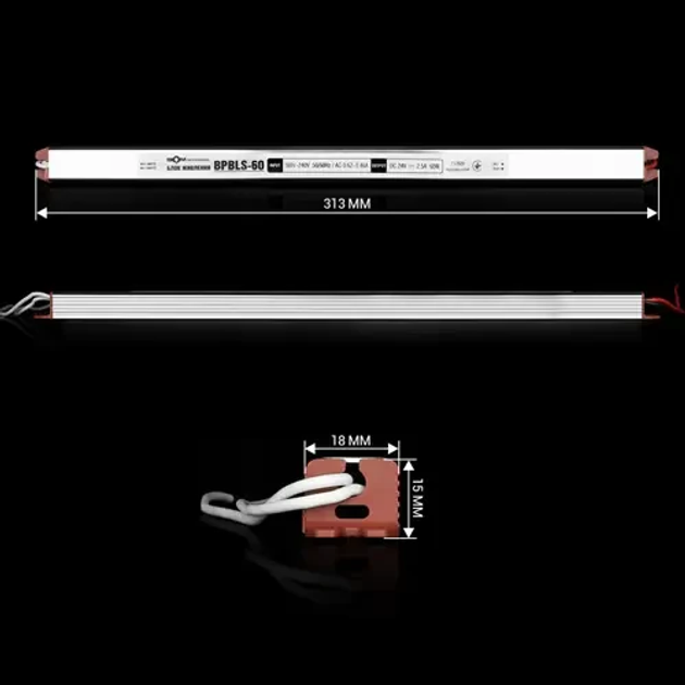Блок питания BIOM Professional DC24 60W BPBLS-60-24 2.5А stick - изображение 2