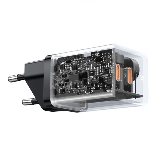 Мережевний зарядний пристрій МЗП Baseus GaN5 Pro 40W Type-C+Type-C Білий - зображення 8