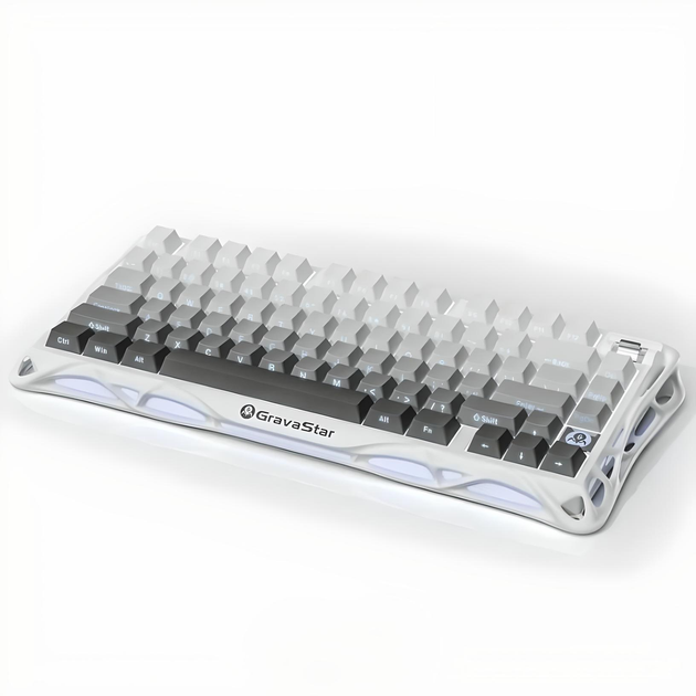 Клавиатура GRAVASTAR Mercury K1 с комбинированным подключением - Градиентный белый - изображение 3