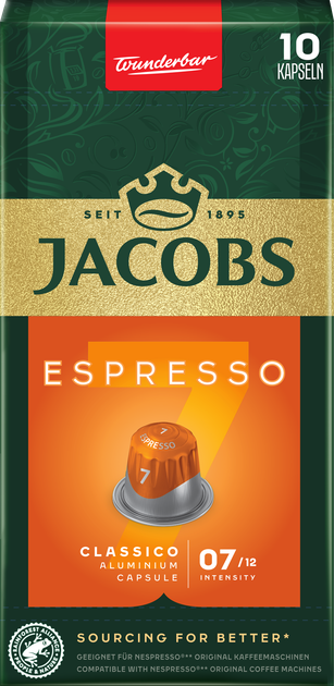 Кофе молотый в капсулах Jacobs Espresso 7 Classico совместимы с Nespresso 10 шт (8711000371176) - изображение 5