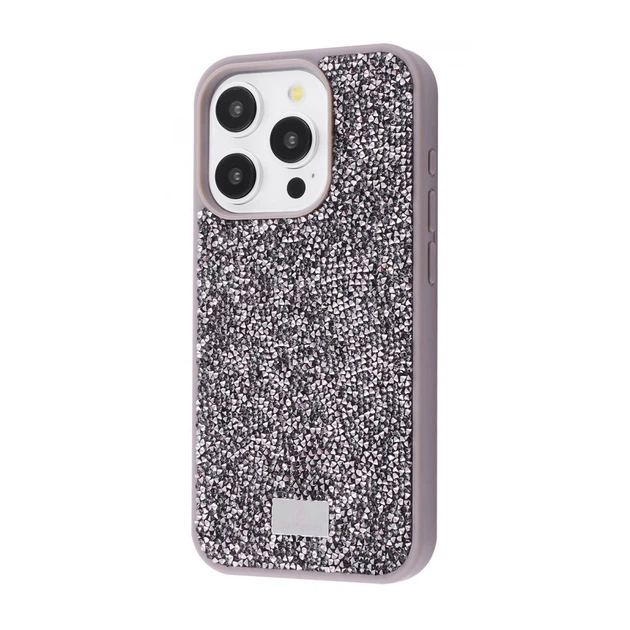 Чехол с блестками Wave Bling World Rock Diamond (TPU) для Apple iPhone 15 Pro Max Gray Titanium - Фото 2 Чехол с блестками Wave Bling World Rock Diamond (TPU) для Apple iPhone 15 Pro Max Gray Titanium - изображение 2