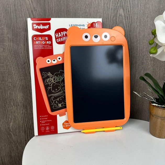 Детский планшет для рисования lcd Dnboer доска для художества детская с медведем 12 дюймов оранжевый (7014Р) - Фото 6 Детский планшет для рисования lcd Dnboer доска для художества детская с медведем 12 дюймов оранжевый (7014Р) - изображение 6