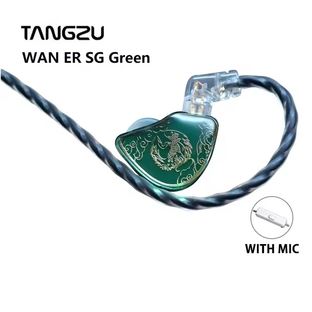 Вакуумні навушники Tangzu Wan'er Jade Green з мікрофоном Зелені (DB-2382) - Фото 9 Вакуумні навушники Tangzu Wan'er Jade Green з мікрофоном Зелені (DB-2382) - зображення 9
