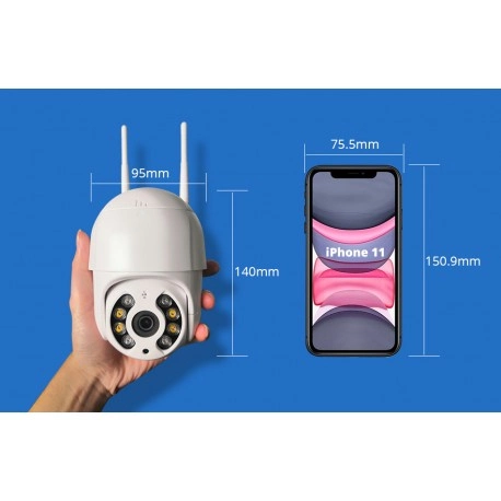 Уличная WIFI камера видеонаблюдения Full HD iCSee ночная съемка поворотная PTZ 1080p 4 mp Белая (Icsee-4mp) - Фото 8 Уличная WIFI камера видеонаблюдения Full HD iCSee ночная съемка поворотная PTZ 1080p 4 mp Белая (Icsee-4mp) - изображение 8