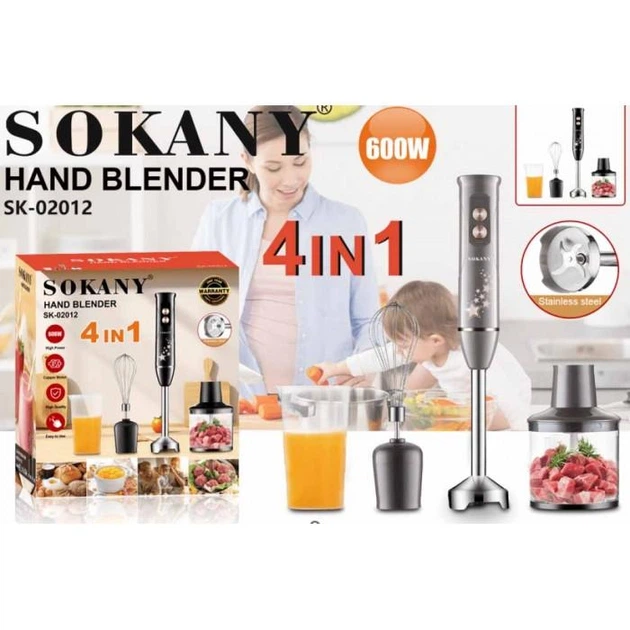Многофункциональный блендер 4 в 1 Sokany SK-02012, 600 Вт - изображение 2