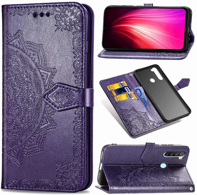 Чехол Vintage для Xiaomi Redmi Note 8 книжка кожа PU фиолетовый - Фото 1 Чехол Vintage для Xiaomi Redmi Note 8 книжка кожа PU фиолетовый - изображение 1