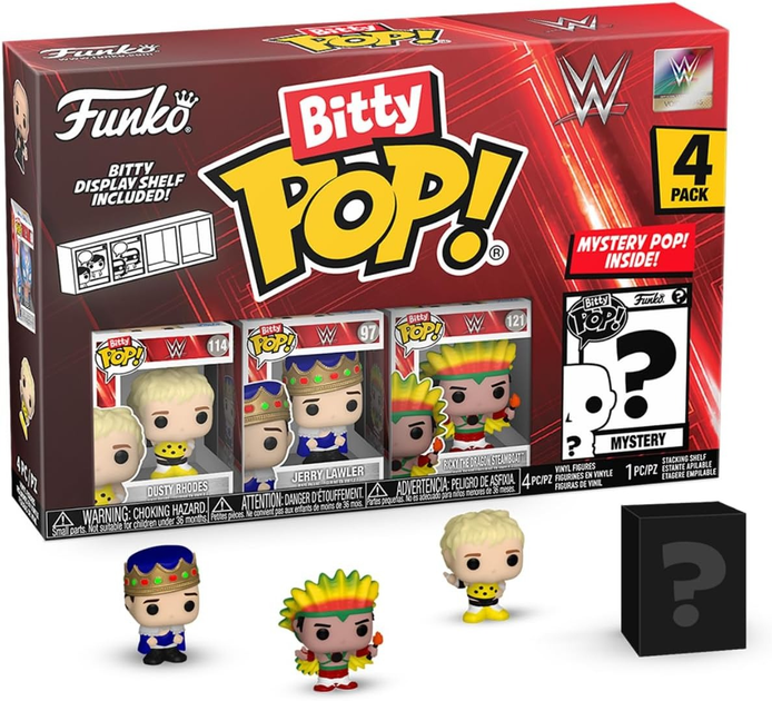 Zestaw figurek Funko Bitty Pop WWE - Dusty Rhodes 3.5 cm 4 szt (889698754620) - obraz 1