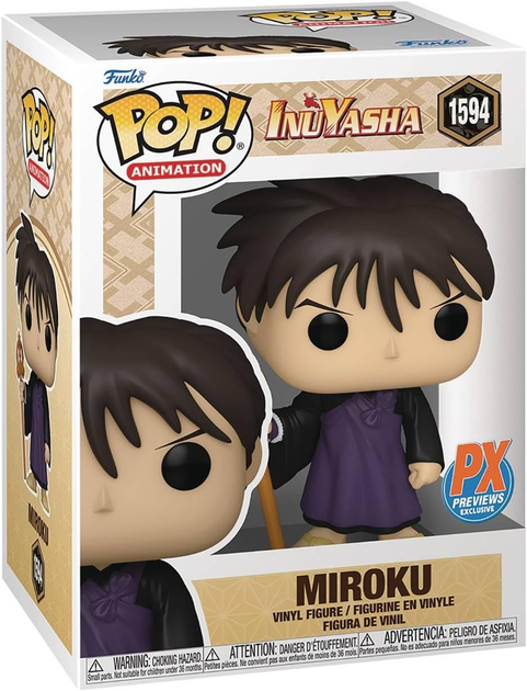 Figurka Funko Pop Animation: Inuyasha - Miroku 9.5 cm (889698774017) - obraz 1