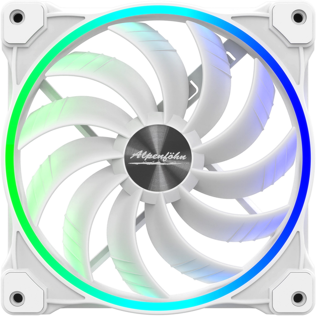 Zestaw wentylatorów Alpenfohn Wing Boost 3 ARGB Triple White (84000000171) - obraz 3