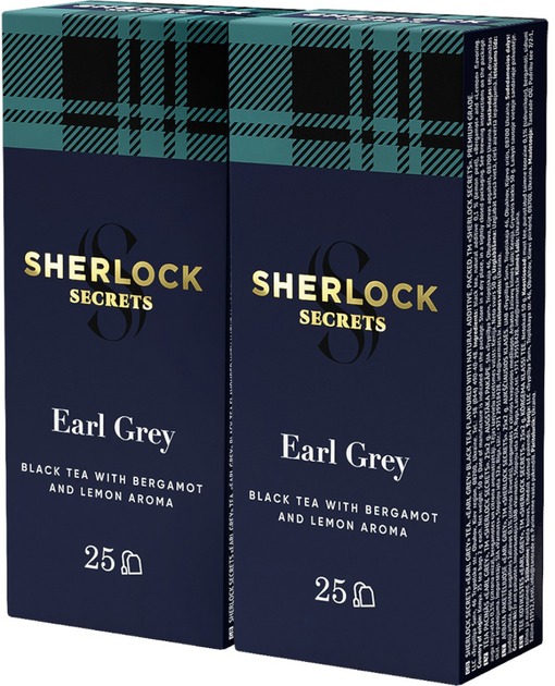 Набір чорного чаю Sherlock Secrets Earl Grey зі смаком бергамоту 25 пакетиків х 2 шт від Rozetka на платформі USKIDKA Акція на Набір чорного чаю Sherlock Secrets Earl Grey зі смаком бергамоту 25 пакетиків х 2 шт від Rozetka