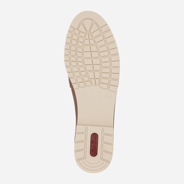 Loafersy damskie RIEKER 45300-24 38 (5UK) 25 cm Brązowe (4061811645770) - obraz 10