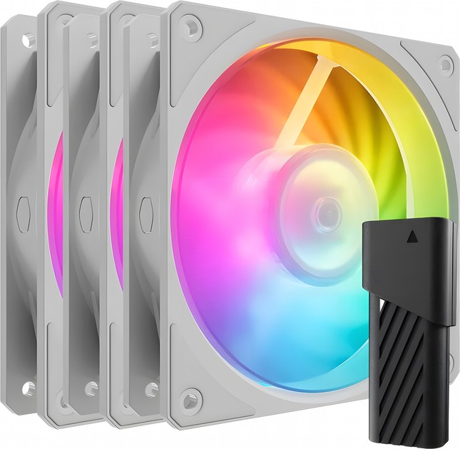 Набор вентиляторов Cooler Master Mobius 120P ARGB 3 Pack Fan Kit White (MFZ-M2DW-243P2-R1) - изображение 1