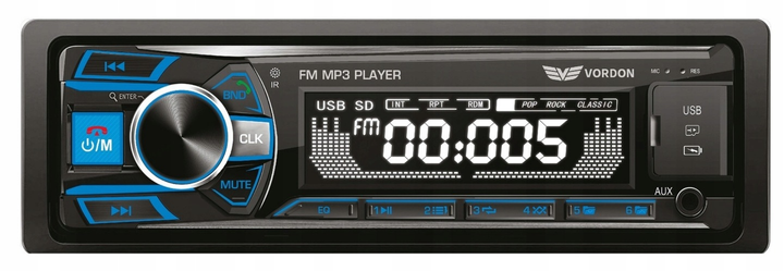 Radio samochodowe Vordon HT-202 Multicolour - obraz 2