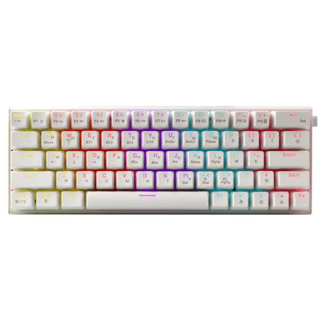 Игровая Bluetooth Клавиатура TWolf T30 LED Version Blue Switch, White - изображение 1