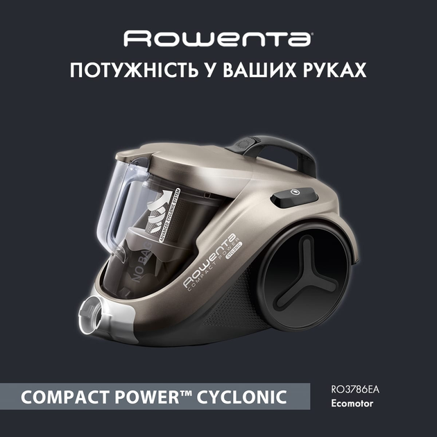 Пилосос без мішка Rowenta Compact Power Cyclonic RO3786EA 3AAA Ecomotor - зображення 2