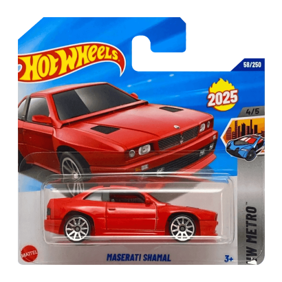 Машинка Базова Hot Wheels Maserati Shamal Metro 1:64 HYW21 Red