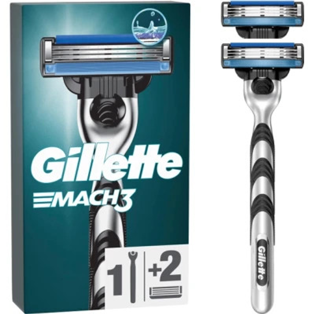 Бритва Gillette Mach3 з 2 змінними картриджами (7702018020706/7702018020676) - зображення 1