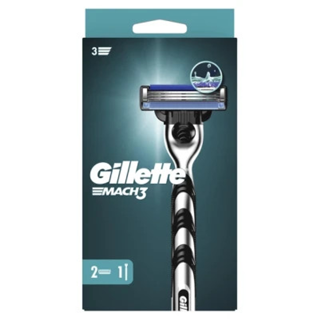 Бритва Gillette Mach3 з 2 змінними картриджами (7702018020706/7702018020676) - зображення 2