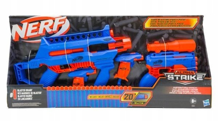 Blaster Hasbro Nerf Alpha Strike Infantry pack niebieski (5010993727421) - obraz 1