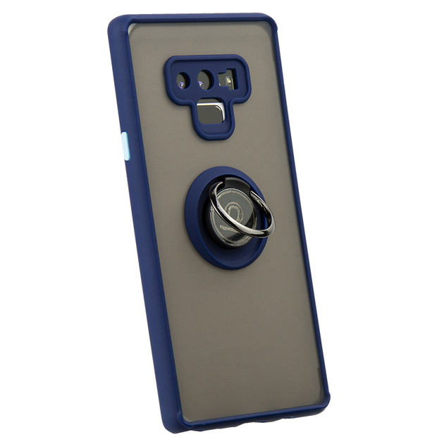 Чехол Fiji Colorframe для Samsung Galaxy Note 9 (N960) матовый бампер с кольцом подставкой Dark Blue - Фото 1 Чехол Fiji Colorframe для Samsung Galaxy Note 9 (N960) матовый бампер с кольцом подставкой Dark Blue - изображение 1