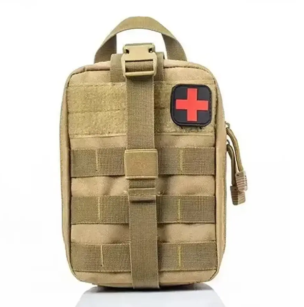Сумка аптечка на системі Molle (20х15х8 см) Пісок / Аптечний підсумок AC87 (L) - изображение 2