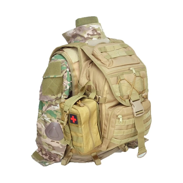 Сумка аптечка на системі Molle (20х15х8 см) Пісок / Аптечний підсумок AC87 (L) - изображение 9