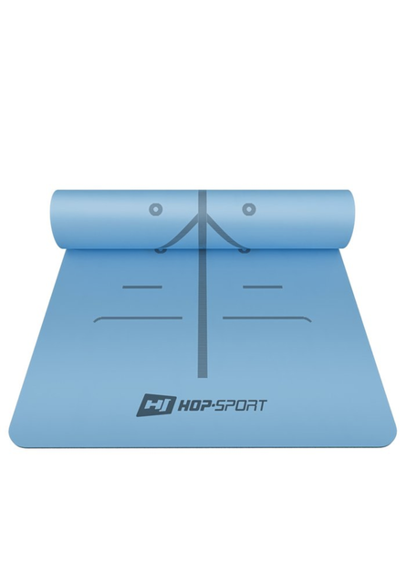 Йога мат Hop-Sport HS-P005GM темно-синий 183x68 см 0 5 см коврик для йоги PU - изображение 3