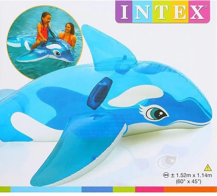 Надувной плотик Intex Косатка для плавания и отдыха на воде 152x114 см (58523) - Фото 6 Надувной плотик Intex Косатка для плавания и отдыха на воде 152x114 см (58523) - изображение 6