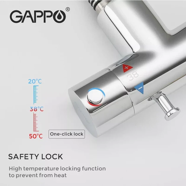 Гигиенический душ с термостатом GAPPO G7290 хром - изображение 3