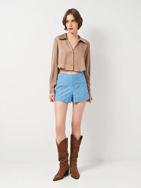 Шорты женские Zara 8814/084 M Синие (00881408400032) - Фото 3 Шорты женские Zara 8814/084 M Синие (00881408400032) - изображение 3