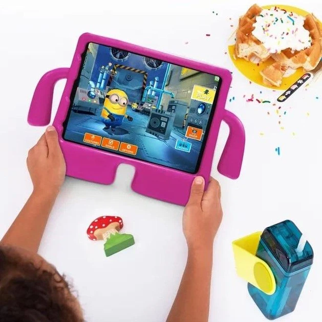 Протиударний дитячий чохол STR EVA для Apple iPad 11" 2025 (A16) чоловічок з ручками Rose - зображення 2