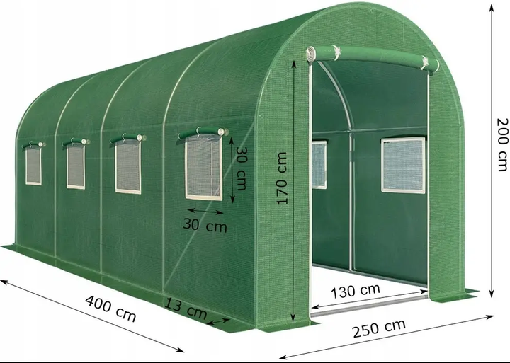 Теплица садовая - парник Holla Garden Польша 2.5х4х2м 10м2 - Фото 2 Теплица садовая - парник Holla Garden Польша 2.5х4х2м 10м2 - изображение 2