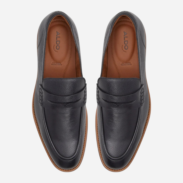 Loafersy męskie skórzane ALDO 13749030-001 42.5 (9.5US) 26.7 cm Czarne (60207028641) - obraz 5