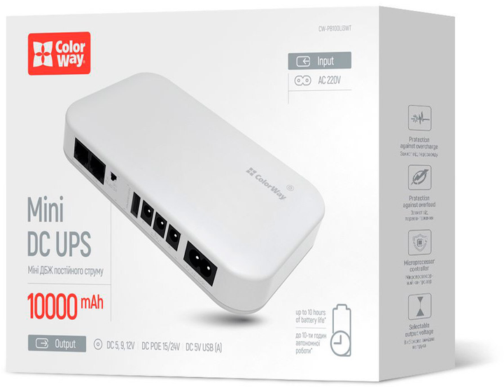 ИБП для роутера ColorWay 10000mAh 21W DC 5V/9V/12V/24V White (CW-PB100LI3WT) - изображение 18