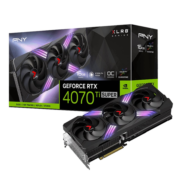 Видеокарта PNY GeForce RTX 4070 Ti SUPER 16GB XLR8 Gaming VERTO (VCG4070TS16TFXXPB1-O) - изображение 1