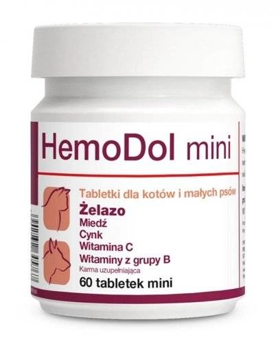 Dolfos (Дольфос) HemoDol mini добавка для улучшения процессов кроветворения у мелких собак и кошек, 60 табл. - Фото 1 Dolfos (Дольфос) HemoDol mini добавка для улучшения процессов кроветворения у мелких собак и кошек, 60 табл. - изображение 1