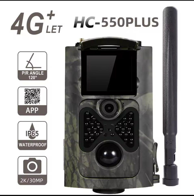 4G Фотопастка Suntek HC-550Plus мисливська камера з підтримкою live програми 4K онлайн режим огляд 30MP/120°/IP65 - зображення 1