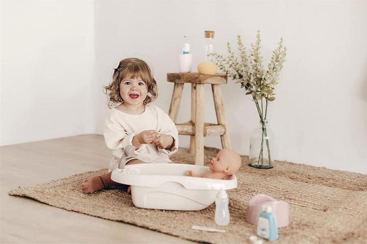 Zestaw zabawek Smoby Baby Nurse Wanienka z akcesoriami 9 elementów 220366 (3032162203668) - obraz 4