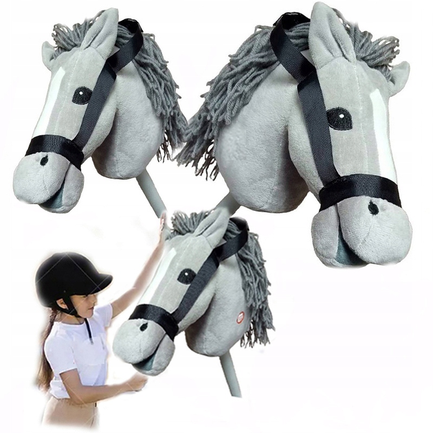 Maskotka Norimpex głowa konia z grzywą na kiju 80 cm (5906196009528) - obraz 3