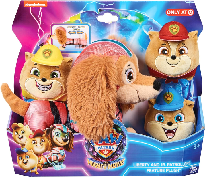 Набір Spin Master Paw Patrol The Mighty Movie М’яка іграшка плюшева Песик Liberty + кошенята Poms (778988492338) - зображення 1