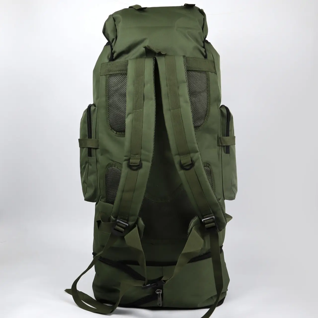 Военный тактический рюкзак 80-100л (с увеличением) Oxford 1200D с системой MOLLE Олива - изображение 3
