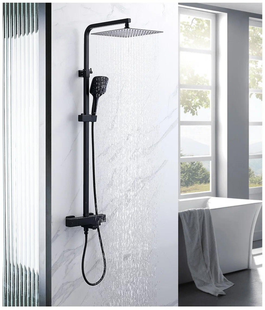 Душевая система с термостатом GAPPO G2417-60 черная – фото, отзывы ...