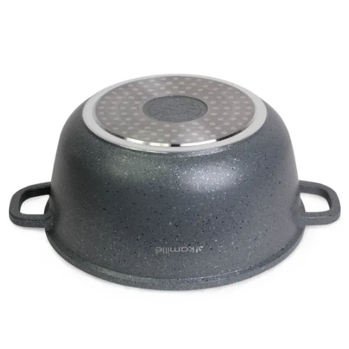 Каструля литий алюміній 6,5л 28*12,5см скляна кришка а/п Granite 4426 KAMILLE - изображение 7