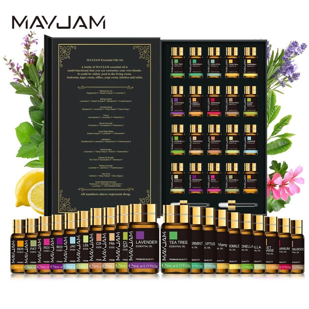 Эфирные масла набор MAYJAM натуральные премиум 20шт для увлажнителя бани на подарок - изображение 2