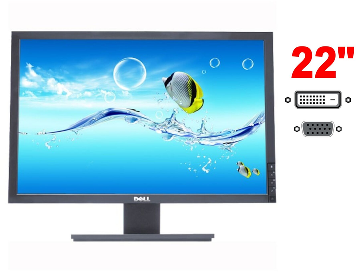 Монитор Dell E2209Wf / 22" (1680x1050) TN / 1x DVI, 1xVGA / VESA 100x100 / Pivot б/у - изображение 1