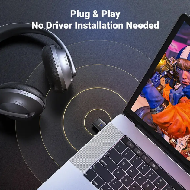 Bluetooth-адаптер бездротовий Ugreen CM668 Bluetooth 5.3 aptX HD AD для PS5 PS4 Nintendo Switch (15765) - зображення 7
